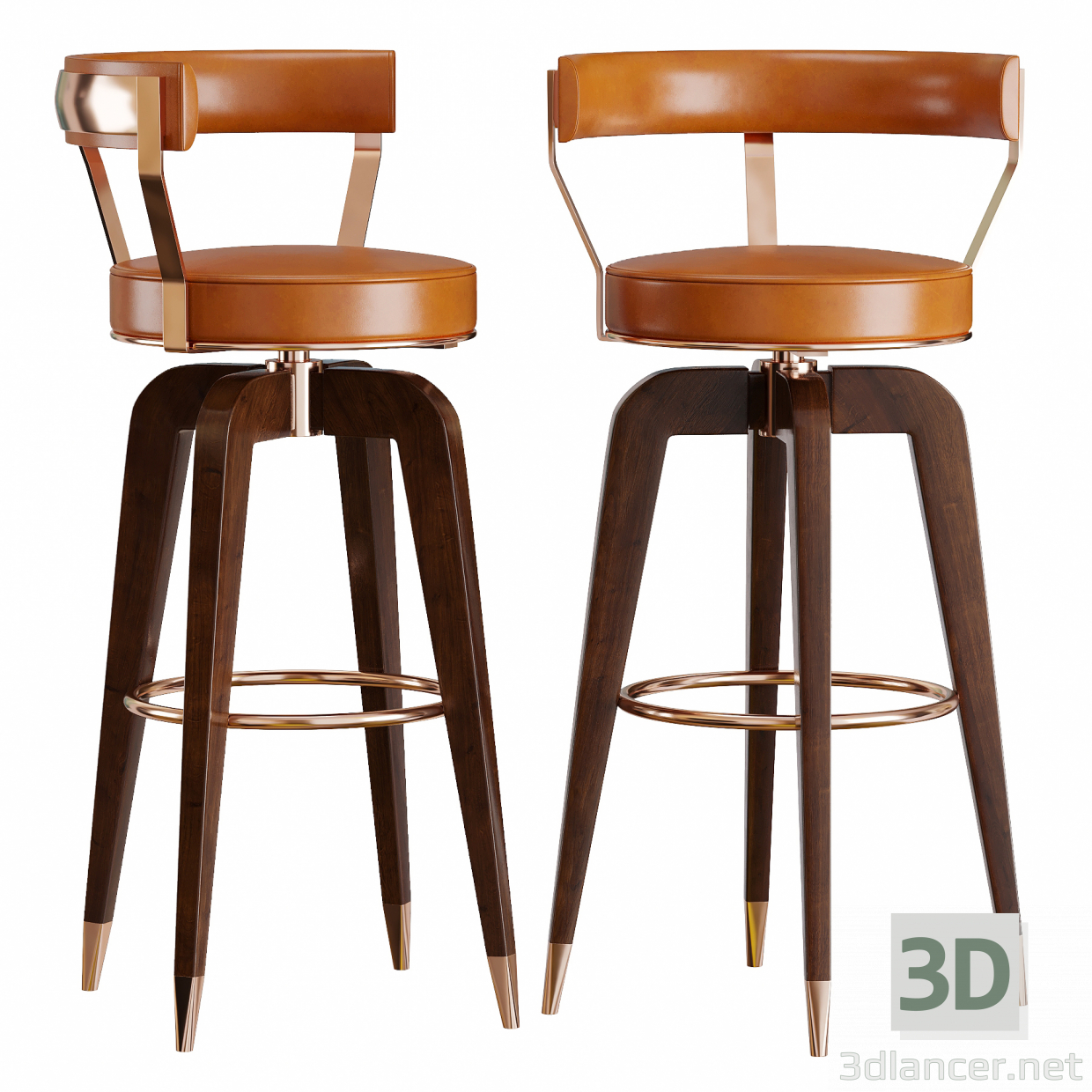 modèle 3D de CHAISE DE BAR GILMORE acheter - rendu