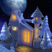 3d night castle model buy - render