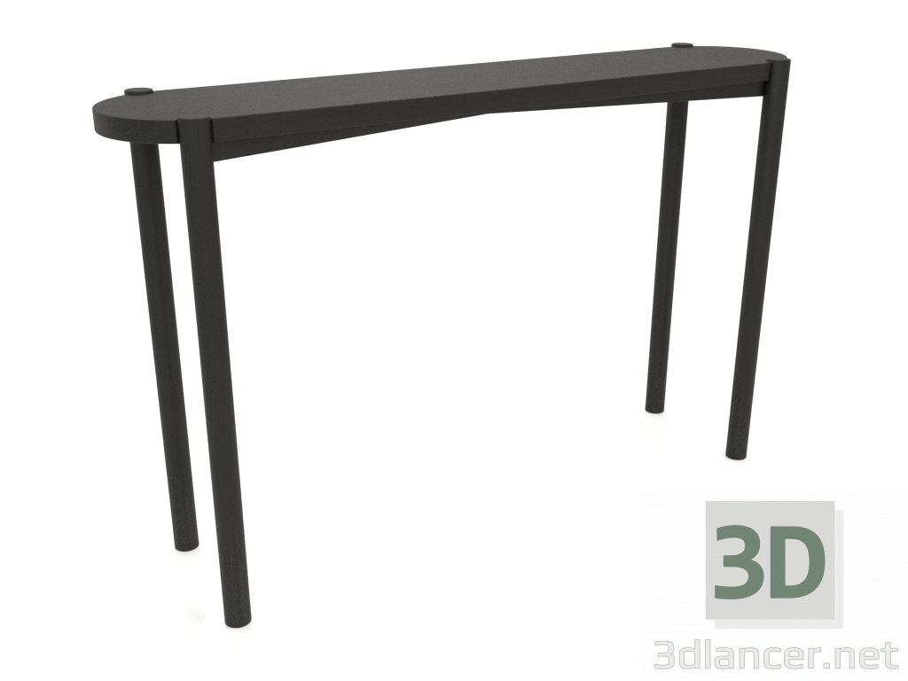 3d model Mesa consola (extremo recto) (1200x280x754, madera negra) - vista previa