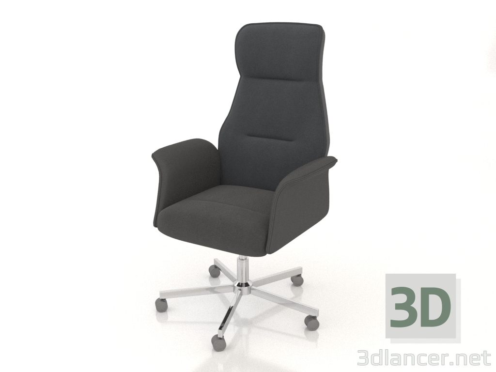 modèle 3D Fauteuil Sheldon (gris-noir) - preview