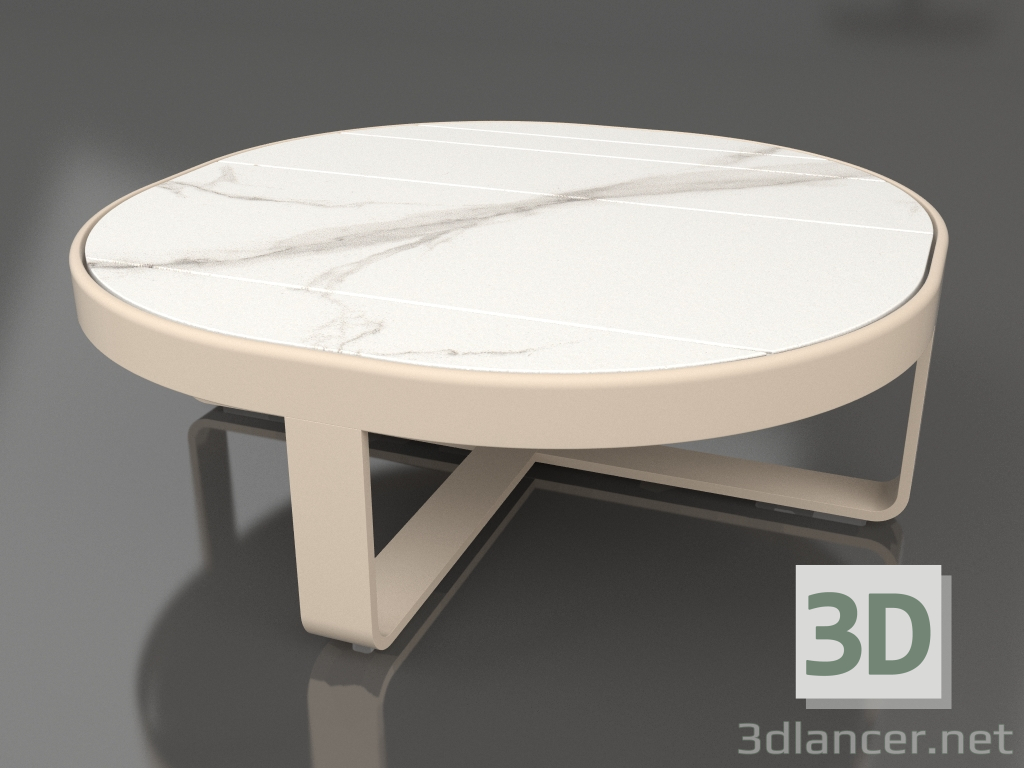 Modelo 3d Mesa de centro redonda Ø90 (DEKTON Aura, Areia) - preview