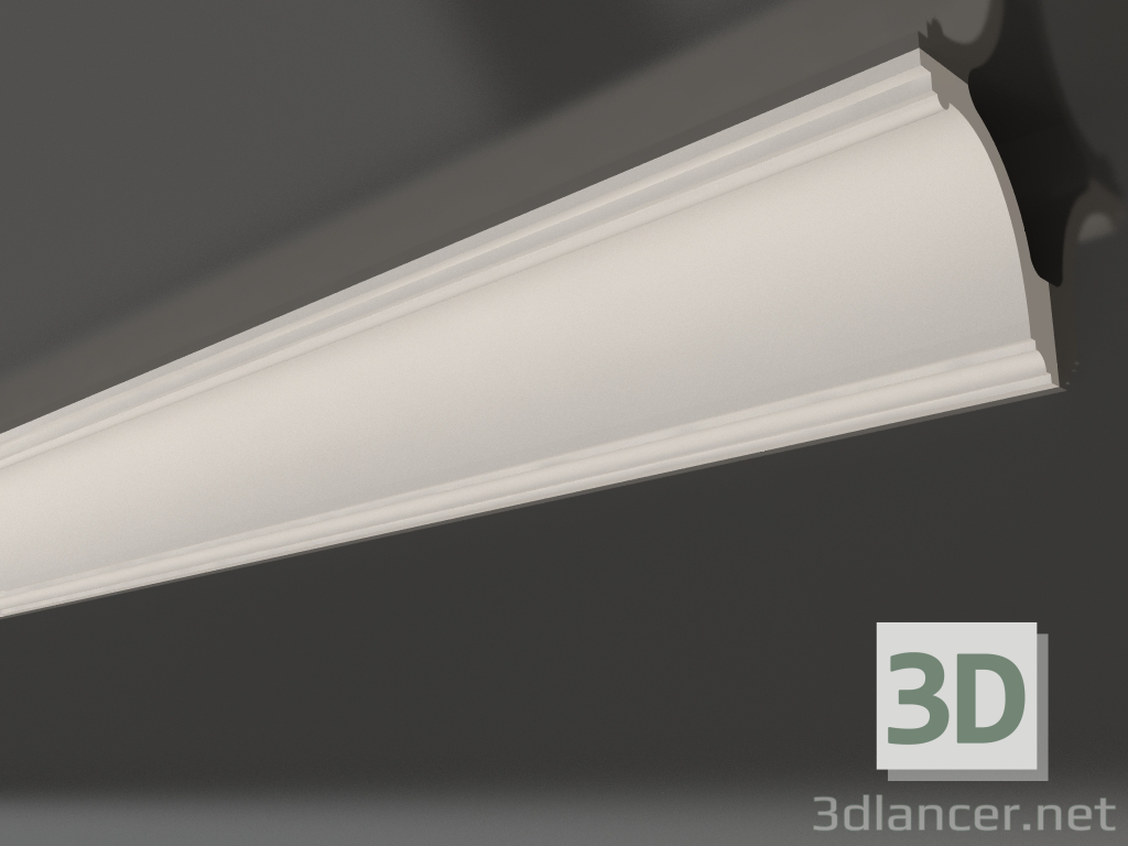 3d model Plaster ceiling cornice smooth KG 076 1 (150x125) - preview