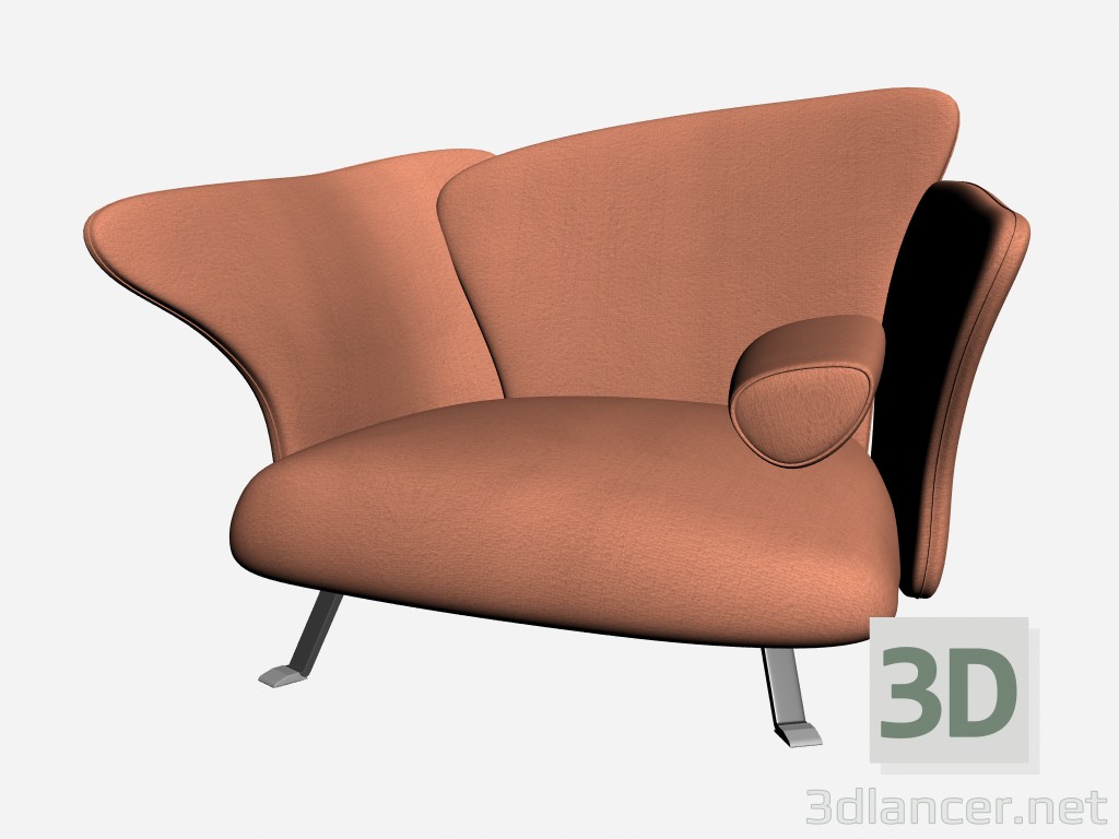 Modelo 3d Bebê cadeira flor bebê POLTRONCINA - preview