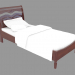 Modelo 3d Cama simples em estilo clássico FS2211 (97x220x106) - preview