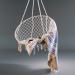 3d Suspended hammock model buy - render