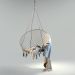 3d Suspended hammock model buy - render