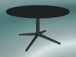 Table MISTER X (9507-51 (Ø80cm), H 50cm, noir, noir)