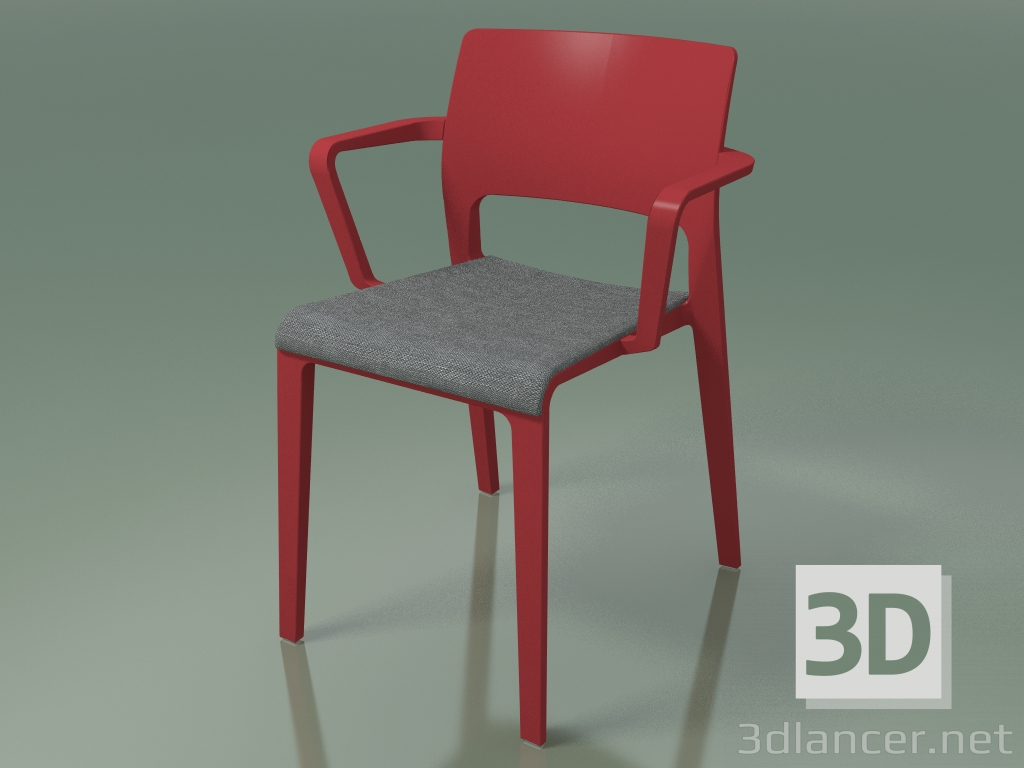 3d model Silla con reposabrazos y tapizado 3606 (PT00007) - vista previa