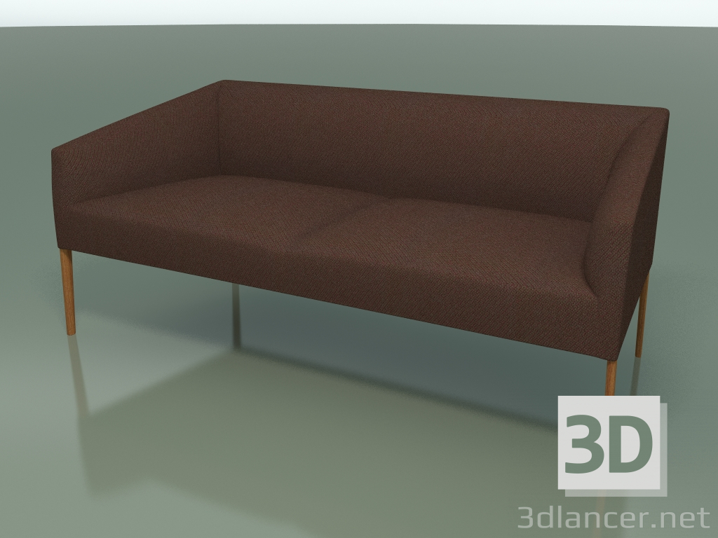 modello 3D Divano doppio 2712 (effetto teak) - anteprima