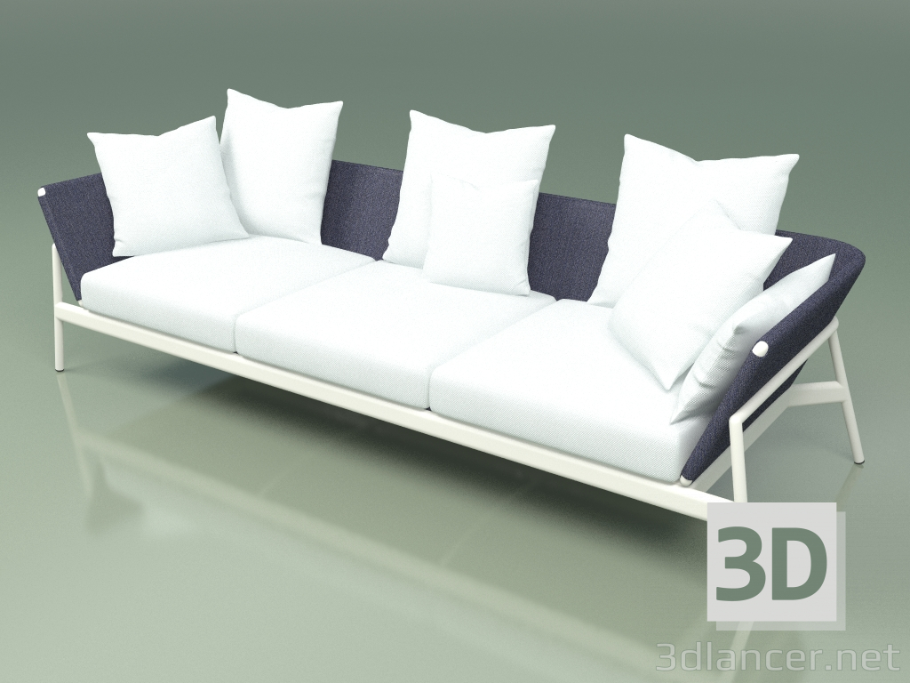 3D Modell Sofa 003 (Metallmilch, Batylineblau) - Vorschau