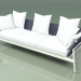 3D Modell Sofa 003 (Metallmilch, Batylineblau) - Vorschau