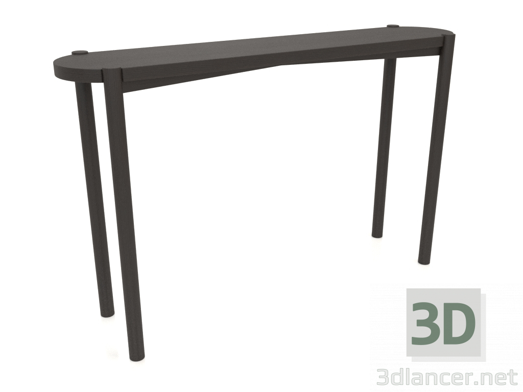 Modelo 3d Mesa de console (extremidade reta) (1200x280x754, madeira marrom escuro) - preview