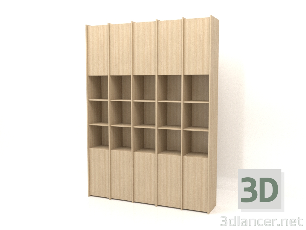 3D Modell Modulregal ST 07 (1908х409х2600, Holz weiß) - Vorschau