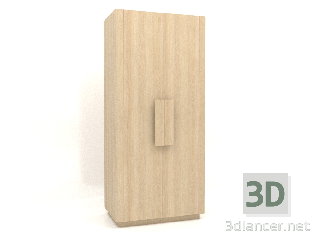 Modelo 3d Guarda-roupa MW 04 madeira (opção 1, 1000x650x2200, madeira branca) - preview