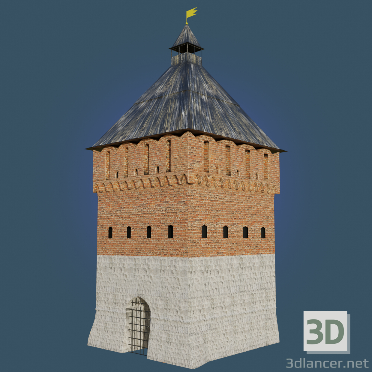 3d Ивановы_ворота_башня модель купить - ракурс