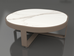 Table basse ronde Ø90 (DEKTON Aura, Bronze)