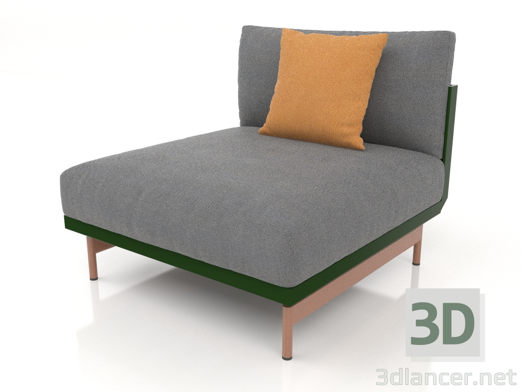 3d model Sofa module, section 3 (Bottle green) - preview