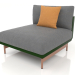 3d model Sofa module, section 3 (Bottle green) - preview