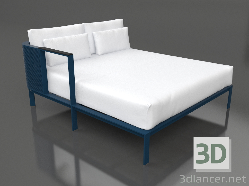 3d model Módulo sofá XL, sección 2 derecha (Gris azul) - vista previa