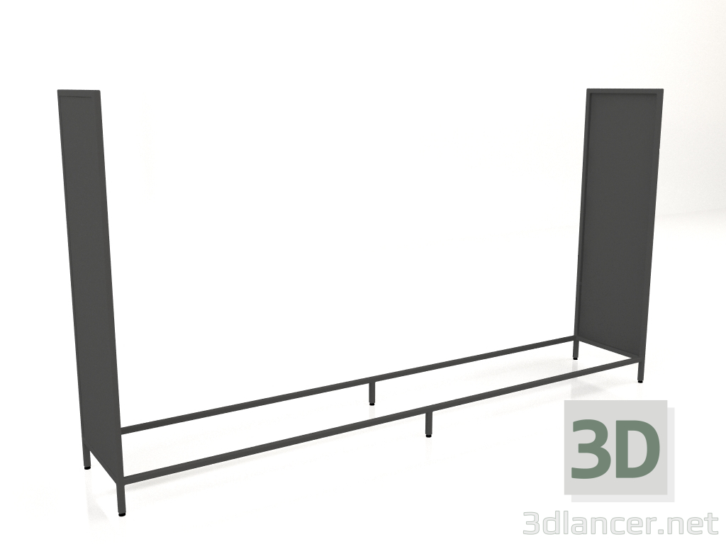 3D Modell Island V1 (hoch) auf 60 Rahmen 6 (schwarz) - Vorschau