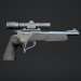 3d A gun with telescopic sight. Zone II with an optical sight. model buy - render