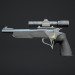 3d A gun with telescopic sight. Zone II with an optical sight. model buy - render