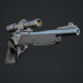 3d A gun with telescopic sight. Zone II with an optical sight. model buy - render