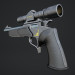 3d A gun with telescopic sight. Zone II with an optical sight. model buy - render