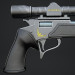 3d A gun with telescopic sight. Zone II with an optical sight. model buy - render