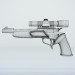 3d A gun with telescopic sight. Zone II with an optical sight. model buy - render