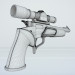 Un arma con mira telescópica. Zona II con un visor óptico. 3D modelo Compro - render