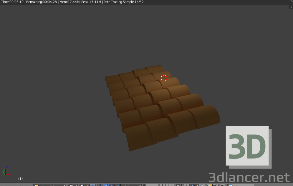 3d model Tejado hecho en blender - vista previa