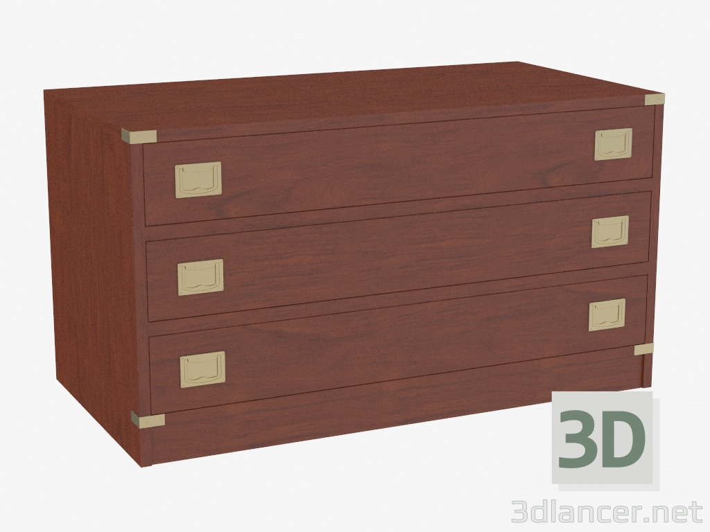 3d model VOX-chest of 4 drawers - preview