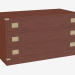 3d model VOX-chest of 4 drawers - preview