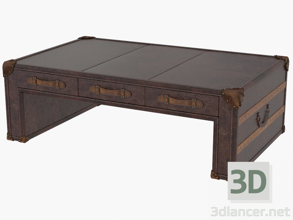 Modelo 3d café mesa decorada sob Tronco Tronco (6810.0004B) - preview