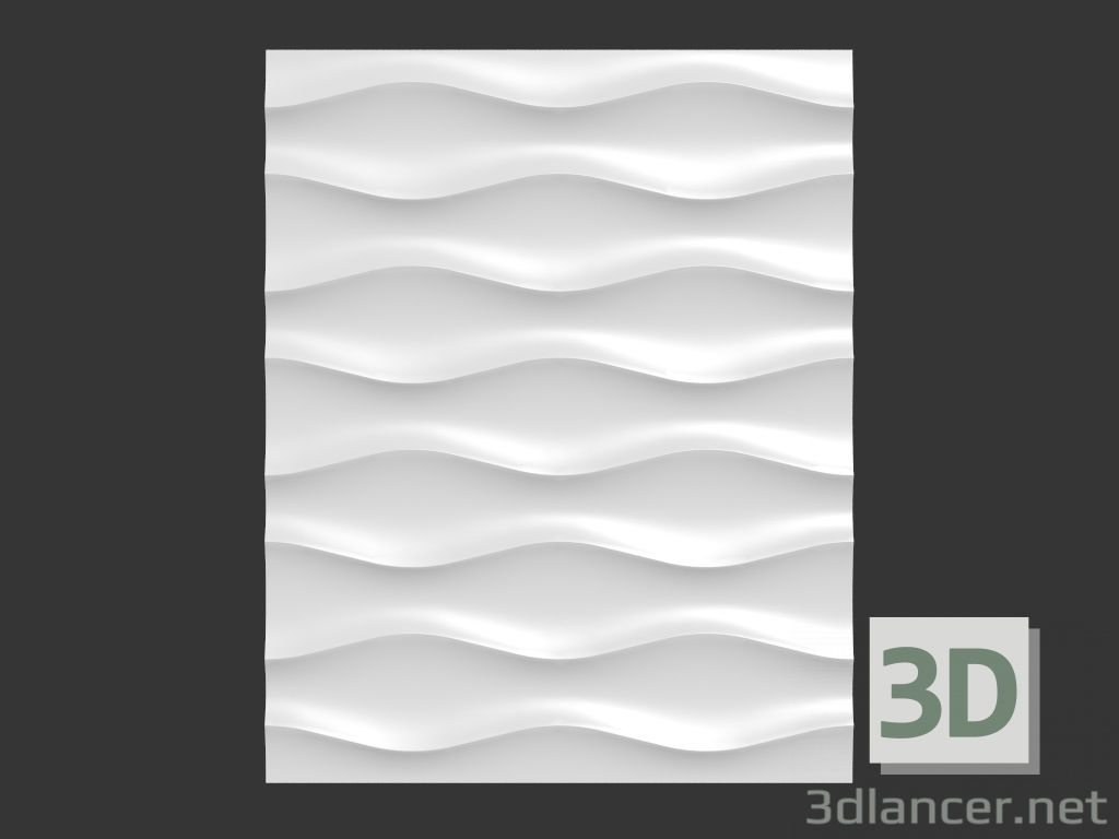 3d model Shallow decorative panel - preview