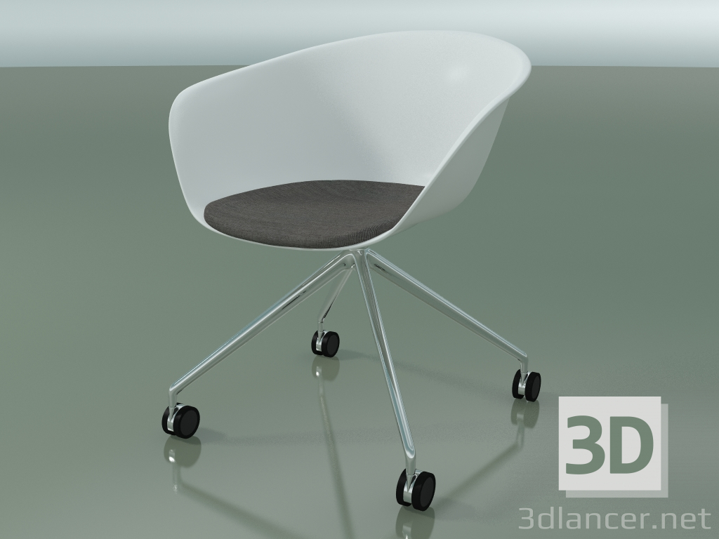 modèle 3D Chaise 4227 (4 roulettes, avec coussin d'assise, PP0001) - preview