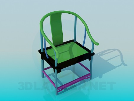 Modelo 3d Banquinhos coloridos - preview