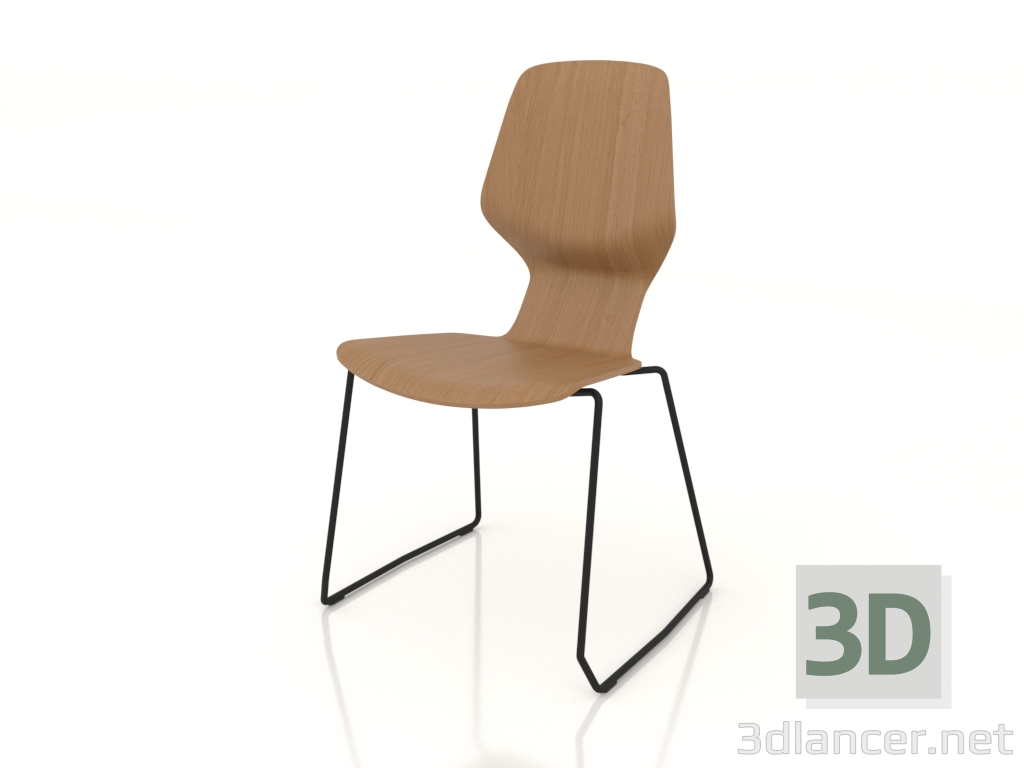 3d model Chair on slides D12 mm - preview