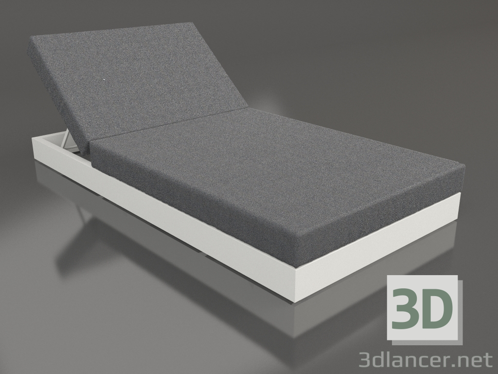 3d model Bed with back 100 (Agate gray) - preview