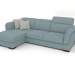 3d model Kelly sofa with ottoman (Beretta 14) - preview