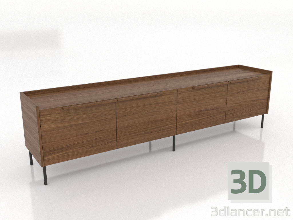 3d модель Тумба ТВ 1 LARGE 2200 мм (светлый орех) – превью 3d модель Тумба ТВ 1 LARGE 2200 мм (светлый орех) – превью