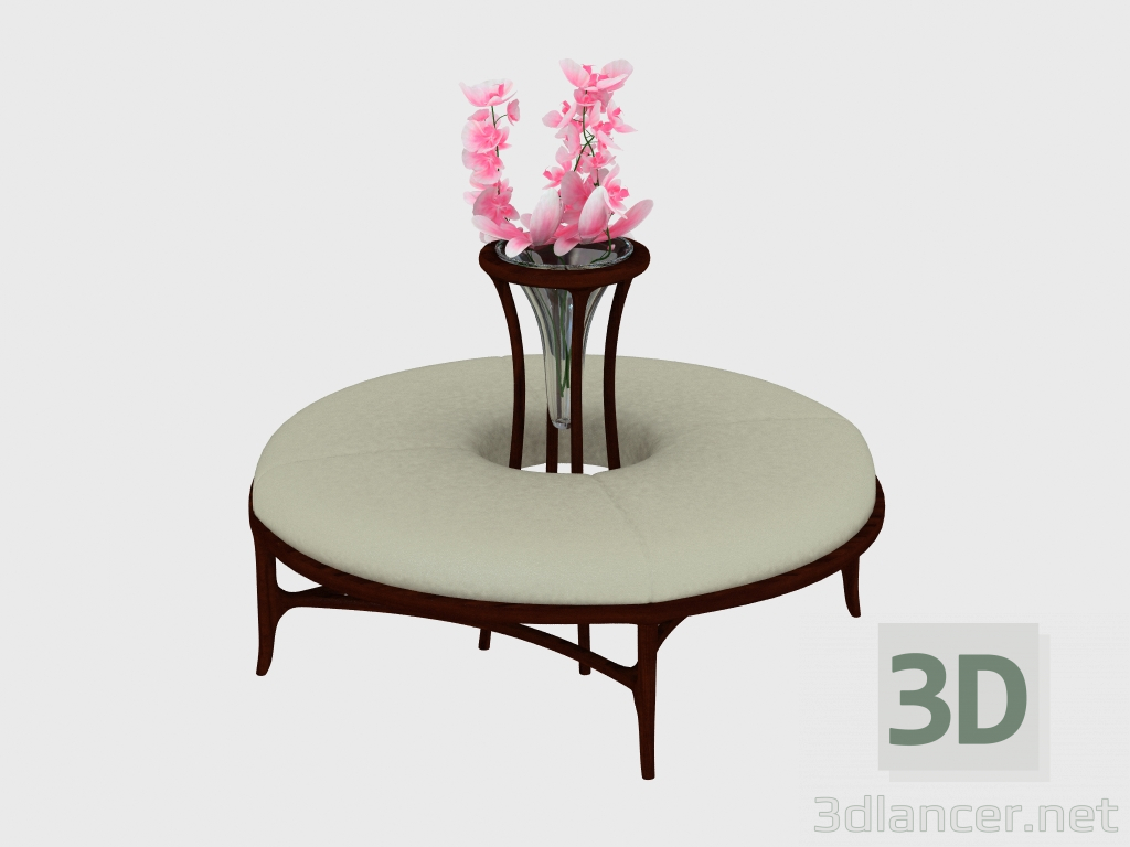 3d model Round puff with flower stand (art. JSL 3708) - preview