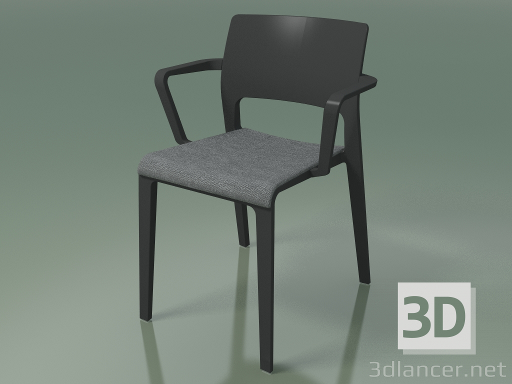 3d model Silla con reposabrazos y tapizado 3606 (PT00005) - vista previa