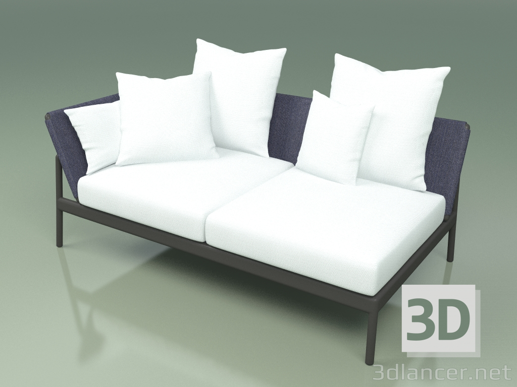 3d model Módulo de sofá derecha 004 (Metal Smoke, Batyline Blue) - vista previa