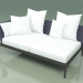 3d model Sofa module right 004 (Metal Smoke, Batyline Blue) - preview