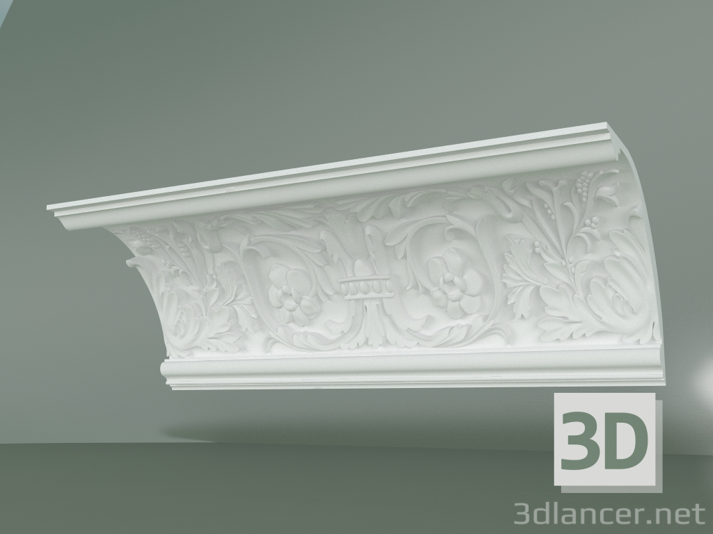 Modelo 3d Cornija de gesso pré-fabricada KM005-2 - preview