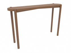 Mesa de console (extremidade reta) (1200x280x754, madeira marrom claro)