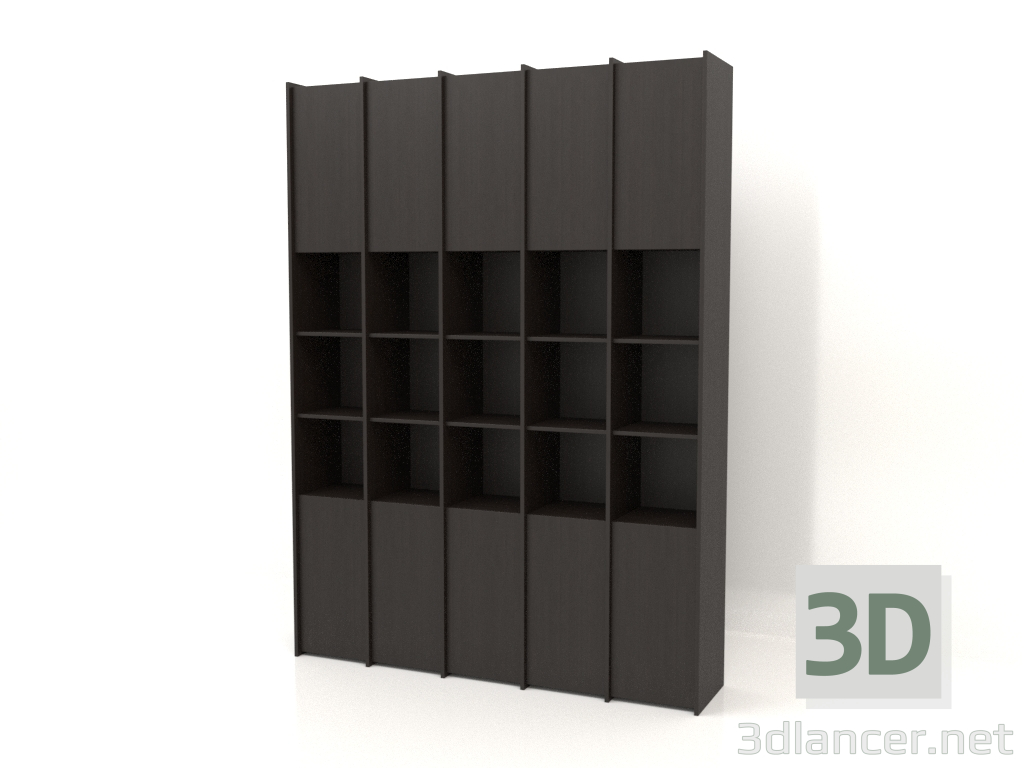 3d model Bastidor modular ST 07 (1908х409х2600, madera marrón oscuro) - vista previa