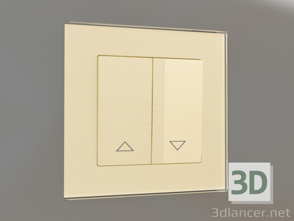 Modelo 3d Interruptor cego (champanhe) - preview